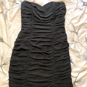 H&M mini ruched strapless dress